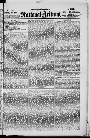 Nationalzeitung vom 23.07.1873