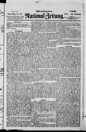 Nationalzeitung on Jul 24, 1873