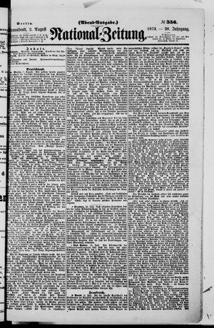 Nationalzeitung on Aug 2, 1873