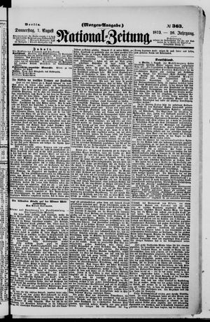 Nationalzeitung vom 07.08.1873