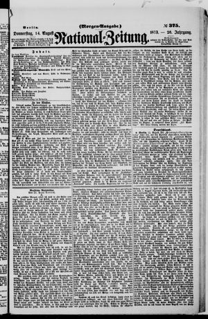 Nationalzeitung vom 14.08.1873