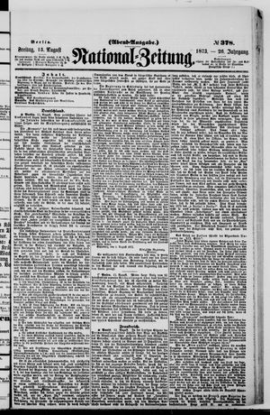 Nationalzeitung vom 15.08.1873