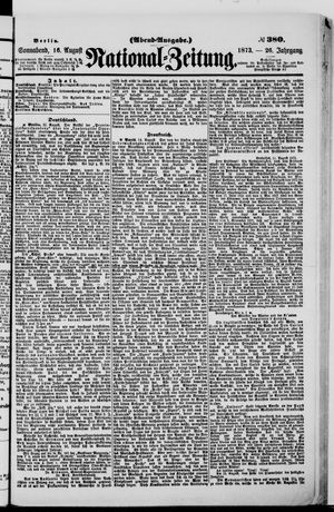 National-Zeitung vom 16.08.1873