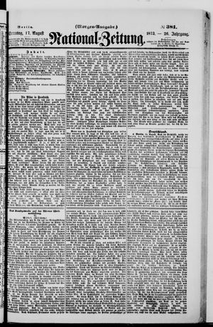 Nationalzeitung vom 17.08.1873