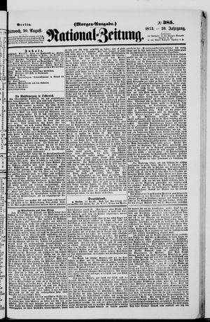 Nationalzeitung vom 20.08.1873