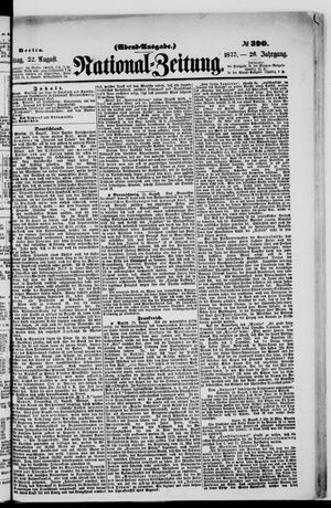 Nationalzeitung on Aug 22, 1873