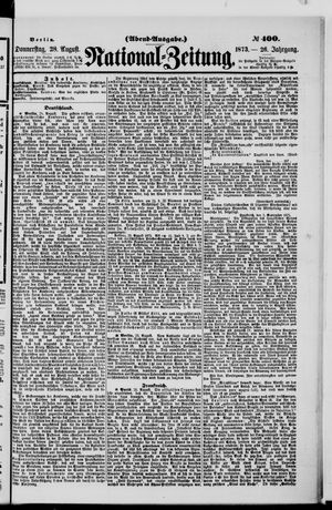 Nationalzeitung on Aug 28, 1873