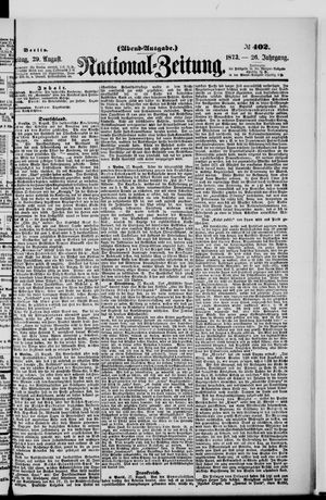 National-Zeitung vom 29.08.1873