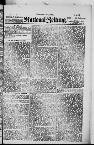 Nationalzeitung vom 07.09.1873