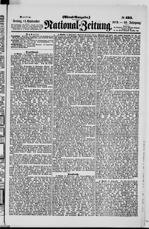 Nationalzeitung on Sep 12, 1873
