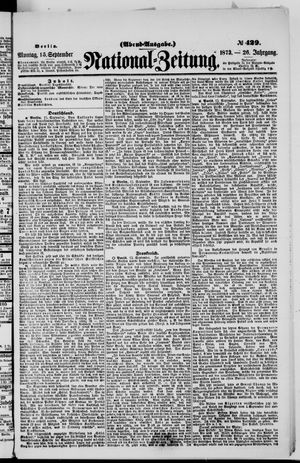Nationalzeitung vom 15.09.1873