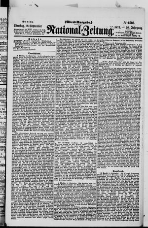 Nationalzeitung vom 16.09.1873