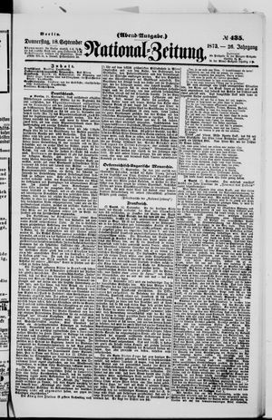 National-Zeitung vom 18.09.1873