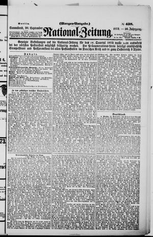 Nationalzeitung vom 20.09.1873