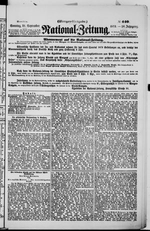 Nationalzeitung on Sep 21, 1873