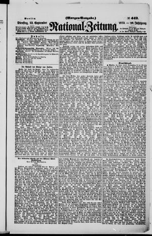 Nationalzeitung vom 23.09.1873