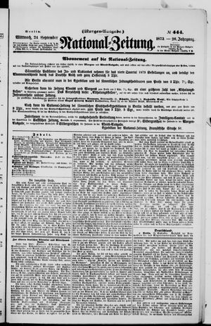 Nationalzeitung vom 24.09.1873