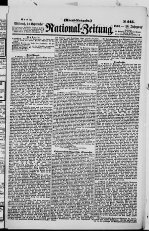 Nationalzeitung vom 24.09.1873
