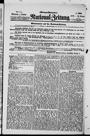 Nationalzeitung vom 01.10.1873