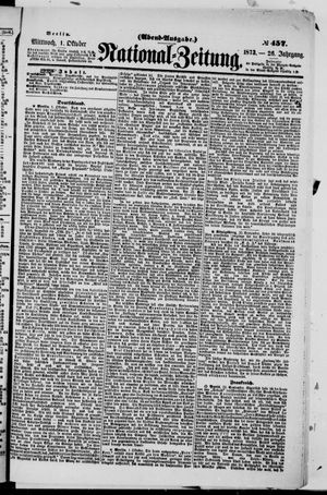 Nationalzeitung on Oct 1, 1873