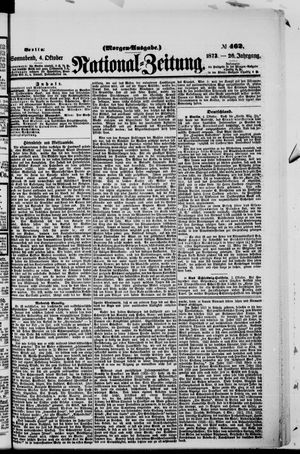 Nationalzeitung vom 04.10.1873