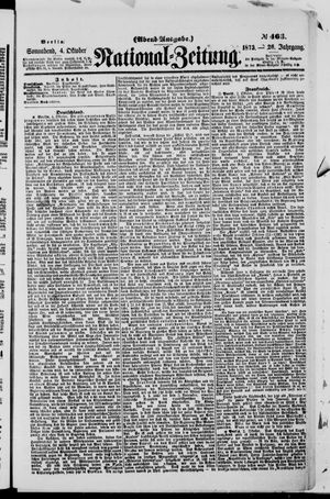 Nationalzeitung vom 04.10.1873