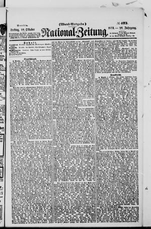 Nationalzeitung vom 10.10.1873