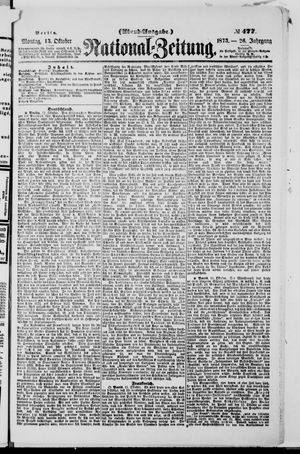 Nationalzeitung vom 13.10.1873