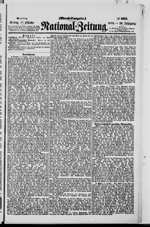 Nationalzeitung vom 17.10.1873