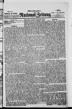 Nationalzeitung vom 29.10.1873