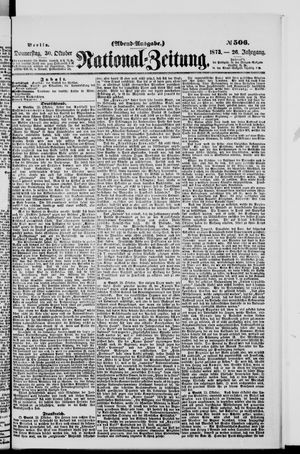 Nationalzeitung vom 30.10.1873