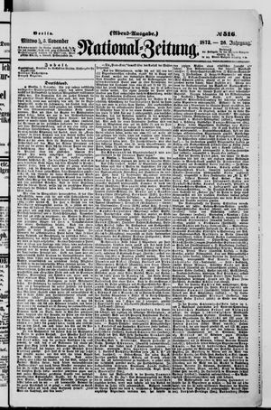 Nationalzeitung on Nov 5, 1873