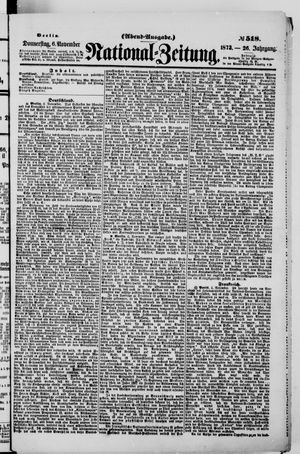 Nationalzeitung vom 06.11.1873