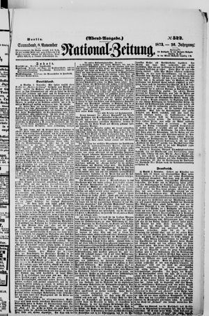 Nationalzeitung vom 08.11.1873