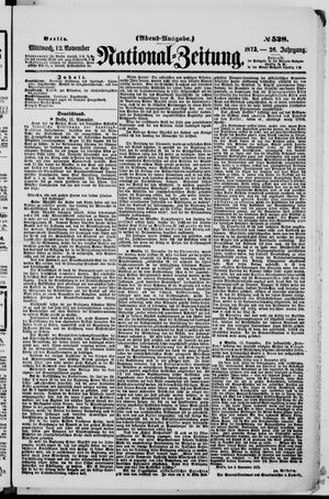 Nationalzeitung vom 12.11.1873