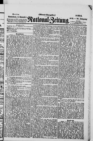 Nationalzeitung on Nov 15, 1873