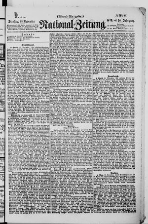 Nationalzeitung vom 18.11.1873