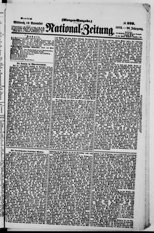 Nationalzeitung vom 19.11.1873