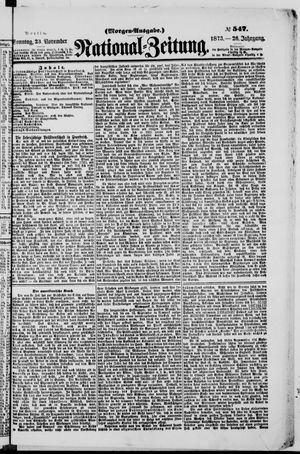 Nationalzeitung vom 23.11.1873