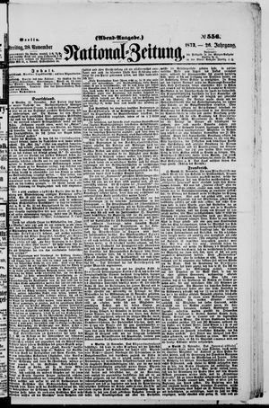 Nationalzeitung vom 28.11.1873