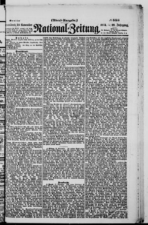 Nationalzeitung vom 29.11.1873