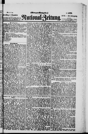 Nationalzeitung vom 09.12.1873