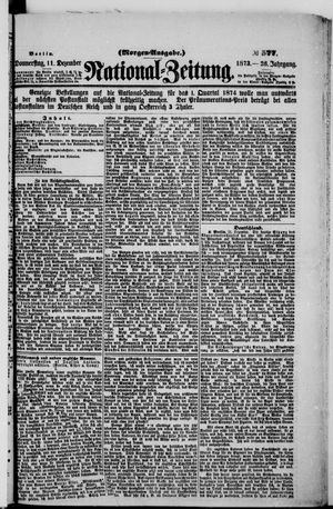 Nationalzeitung vom 11.12.1873