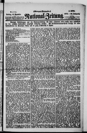 Nationalzeitung vom 12.12.1873