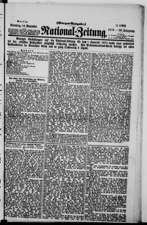 Nationalzeitung vom 14.12.1873