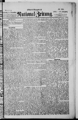 Nationalzeitung vom 17.12.1873
