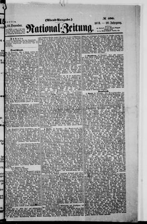 Nationalzeitung vom 22.12.1873