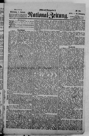 Nationalzeitung vom 07.01.1874