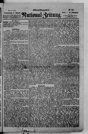 Nationalzeitung vom 08.01.1874