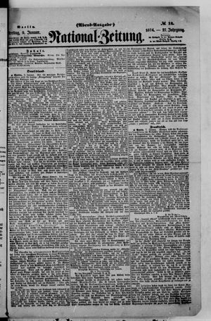 National-Zeitung vom 09.01.1874
